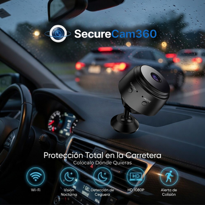 Cámara WiFi HD con Vigilancia 24/7 desde tu móvil - SecureCam360™