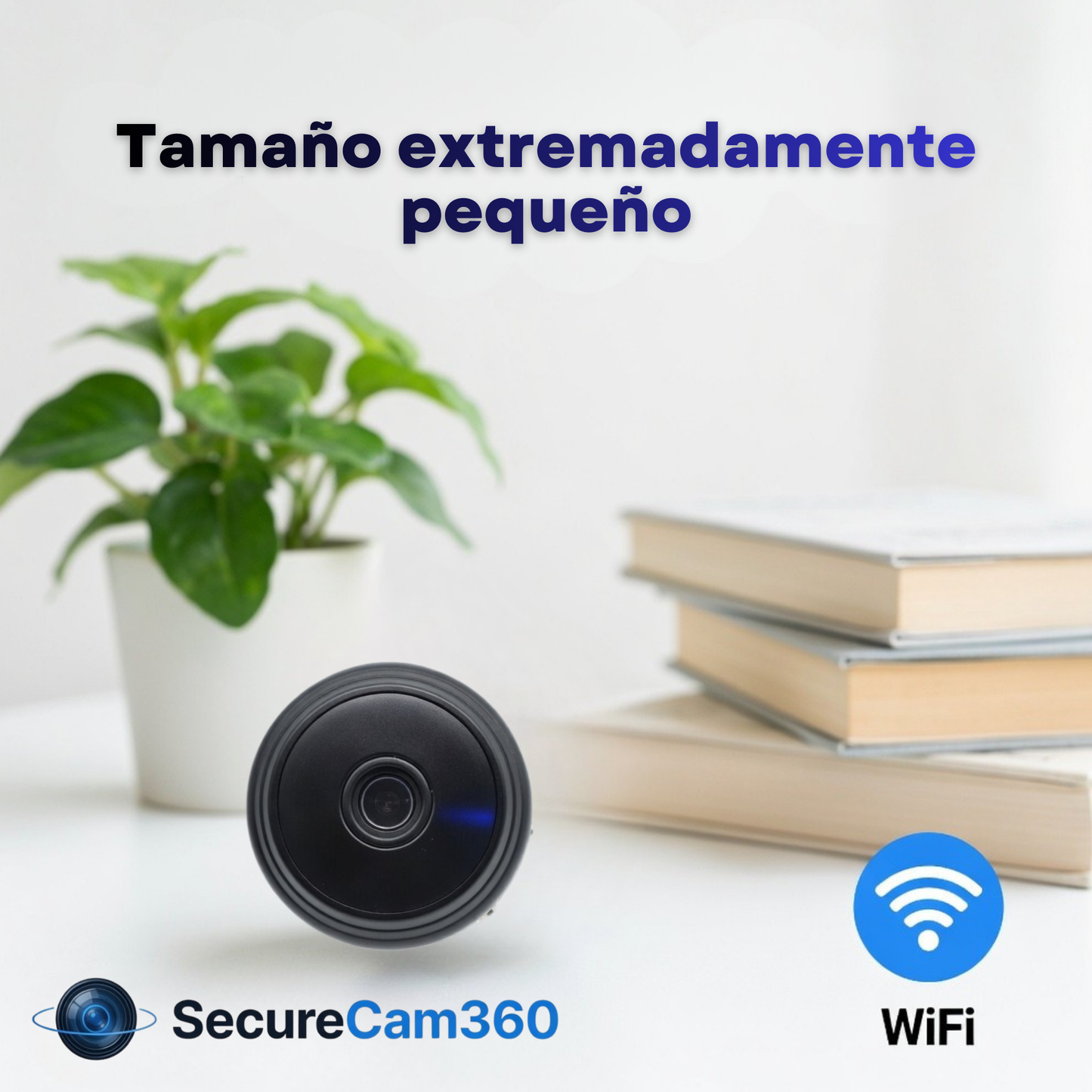 Cámara WiFi HD con Vigilancia 24/7 desde tu móvil - SecureCam360™