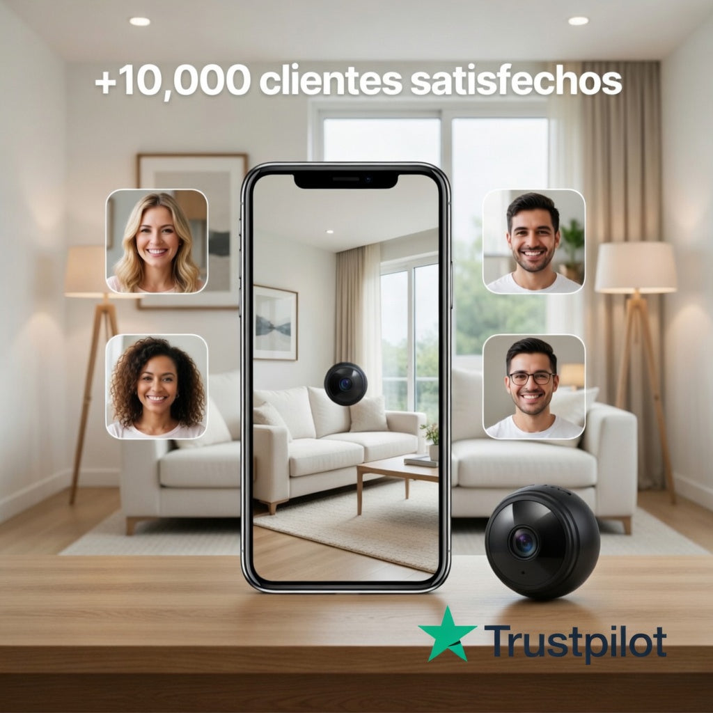 Cámara WiFi HD con Vigilancia 24/7 desde tu móvil - SecureCam360™